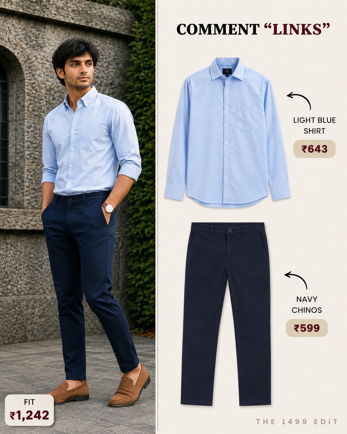 The office fit — ₹1,242 total