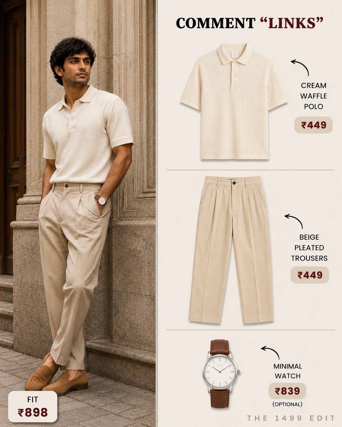 Old money look. New money price. ₹898.